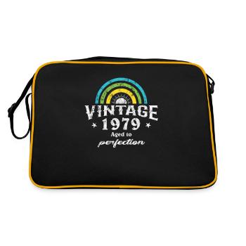 1979 Anniversaire Vintage Arc-en-ciel Soleil - Sac Retro - noir/or - Dos