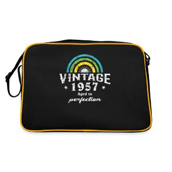 1957 Anniversaire Vintage Arc-en-ciel Soleil - Sac Retro - noir/or - Dos