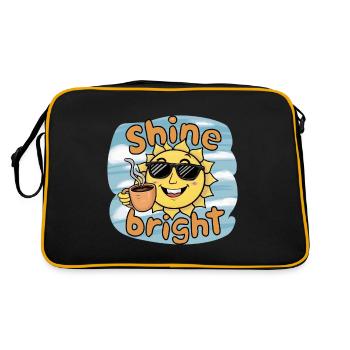 SHINE BRIGHT - Retro Bag - black/gold - Back