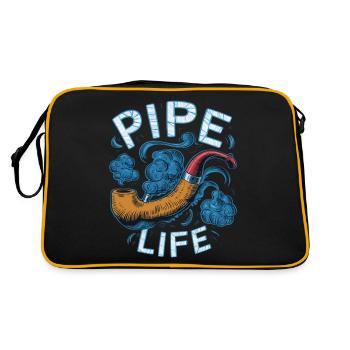 PEOPLE SMOKING PIPES - Retro Bag - black/gold - Back