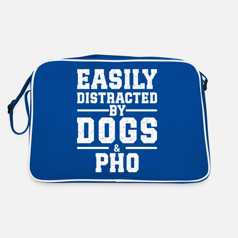 Easily Distracted By Dogs & Pho Retro Bag