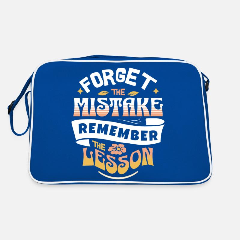 Motivational Typographic Quotation Mistake Lesson Retro Bag