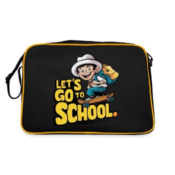ALLONS À L’ÉCOLE - Sac Retro - noir/or - Dos