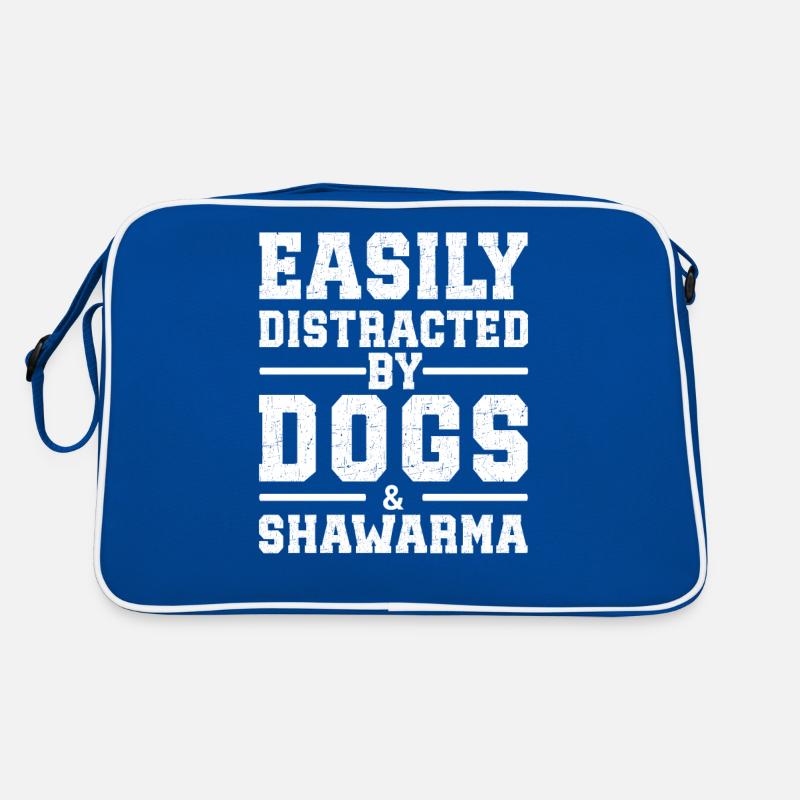 Facilement distrait par les chiens et le shawarma Sac Retro