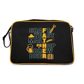 Craft Yeast Malt Hop Brew Beer - Perfect for - Retro Bag - black/gold - Back