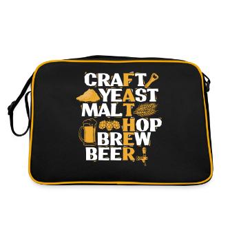 Craft Yeast Malt Hop Brew Beer - Perfect for - Retro Bag - black/gold - Back