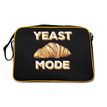 Yeast Fashion Funny Bread Illustration - Retro Bag - black/gold - Back