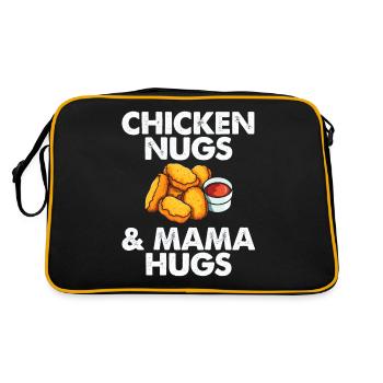 Nugs de poulet et câlins de maman - Sac Retro - noir/or - Dos
