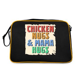 Nugs de poulet et câlins de maman - Sac Retro - noir/or - Dos