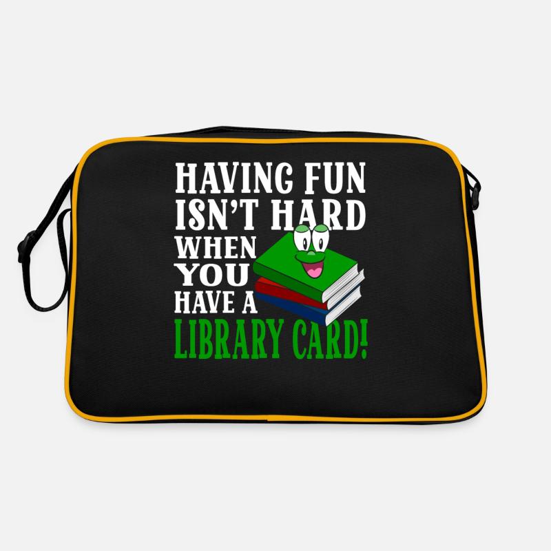 Fun isn't hard with a library card Retro Bag