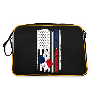 Panama Flag Panamanian Panama Flag - Retro Bag - black/gold - Back