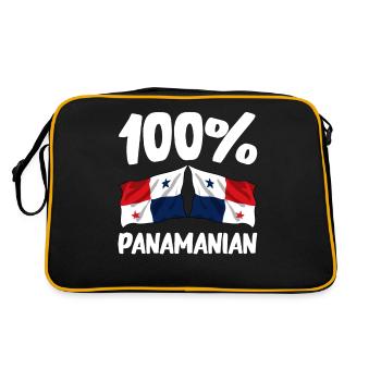 Panama Flag Panamanian Panama Flag - Retro Bag - black/gold - Back