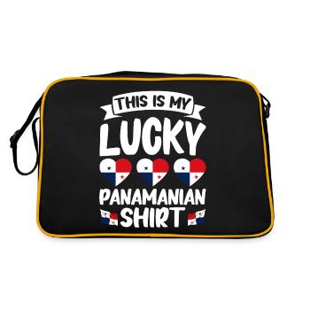 Panama Flag Panamanian Panama Flag - Retro Bag - black/gold - Back