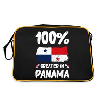 Panama Flag Panamanian Panama Flag - Retro Bag - black/gold - Back