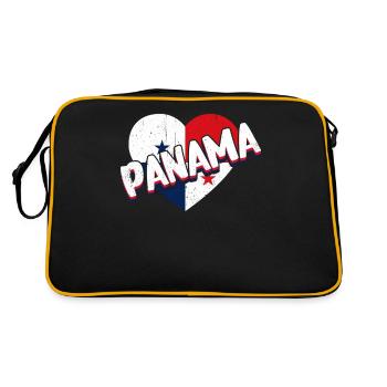 Panama Flag Panamanian Panama Flag - Retro Bag - black/gold - Back