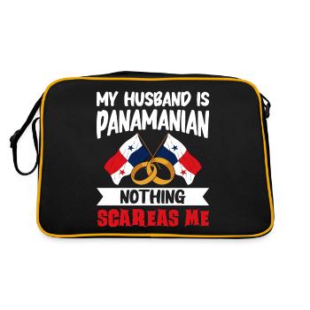 Panama Flag Panamanian Panama Flag - Retro Bag - black/gold - Back