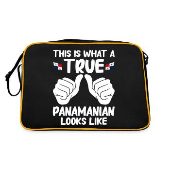 Panama Flag Panamanian Panama Flag - Retro Bag - black/gold - Back