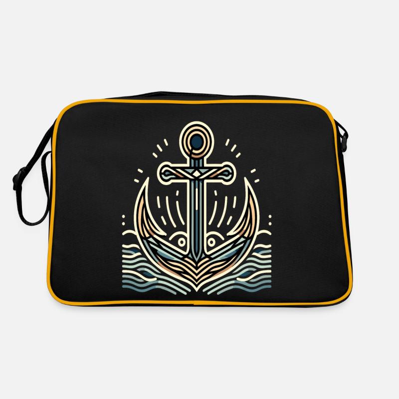 Maritimer Charme Anker Design Retro Tasche