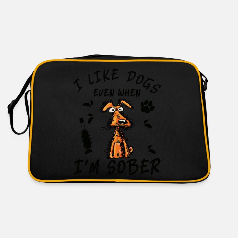Hunde Sprüche Retro Tasche