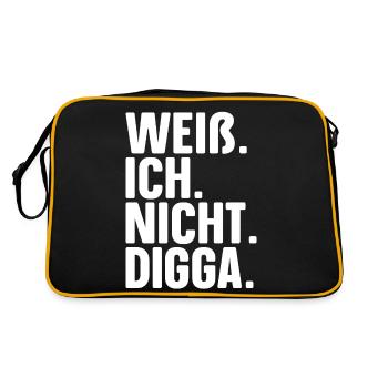 Don't know Digga Funny I don't know Digga - Retro Bag - black/gold - Back