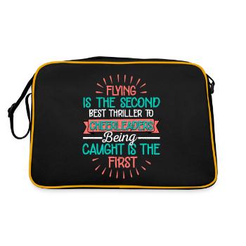 Flying Is The Second Best Thrill To Cheerleaders C - Retro Bag - black/gold - Back