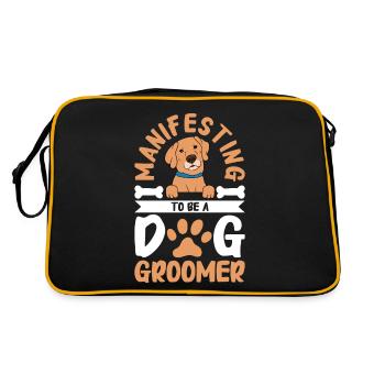 Toiletteur pour chiens et toilettage pour chiens - Sac Retro - noir/or - Dos