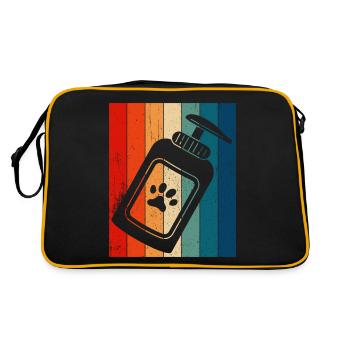 Toiletteur pour chiens et toilettage pour chiens - Sac Retro - noir/or - Dos