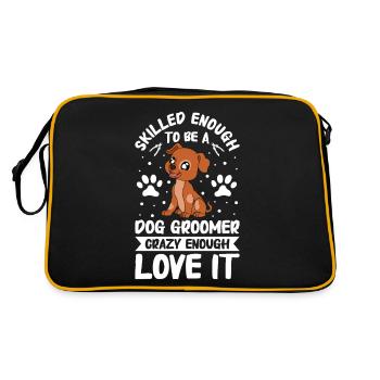 Toiletteur pour chiens et toilettage pour chiens - Sac Retro - noir/or - Dos