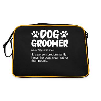 Toiletteur pour chiens et toilettage pour chiens - Sac Retro - noir/or - Dos