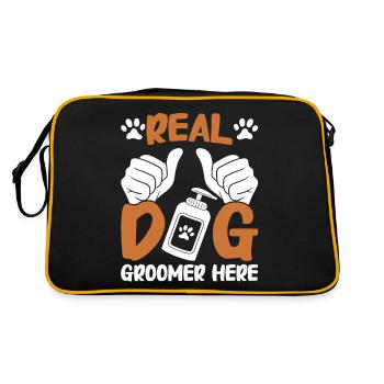 Toiletteur pour chiens et toilettage pour chiens - Sac Retro - noir/or - Dos