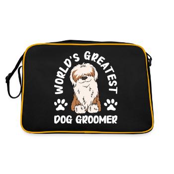 Toiletteur pour chiens et toilettage pour chiens - Sac Retro - noir/or - Dos