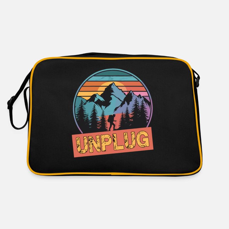 Wandern Wanderung Berge Unplug Retro Tasche
