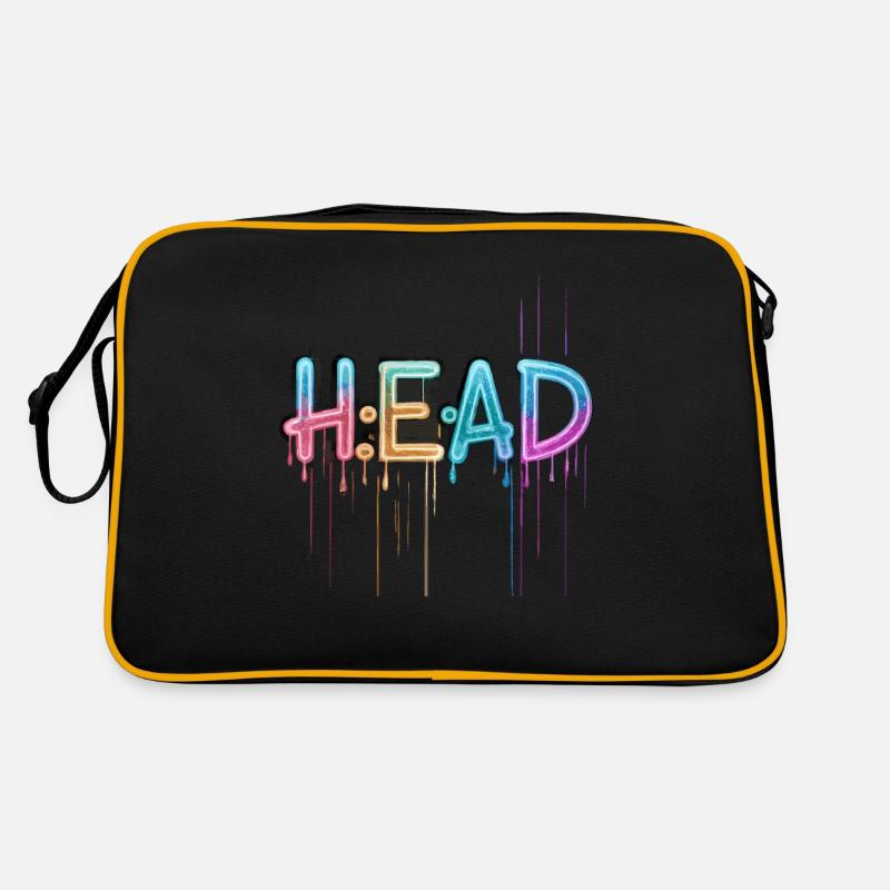 Creative Colorful Dripping Head Graphic Retro Tasche