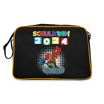 Inscription scolaire 2024 de l’école de la rentrée scolaire - Sac Retro - noir/or - Dos
