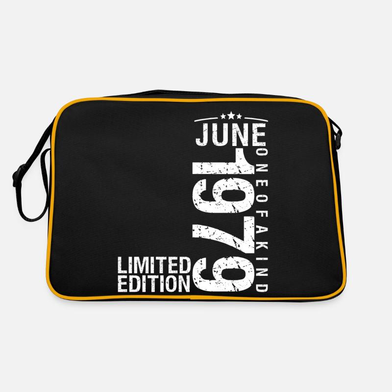 Juni 1979 Juni Jubiläum Juni 1979 - Retro Tasche - Schwarz/Gold