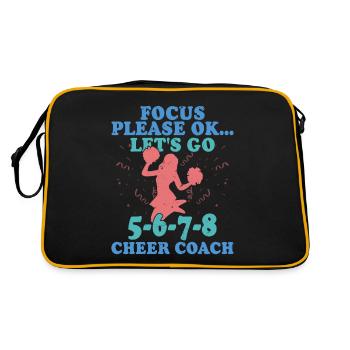 Focus Please Ok... Let's Go 5-6-7-8 Cheer Coach Che - Retro Bag - black/gold - Back