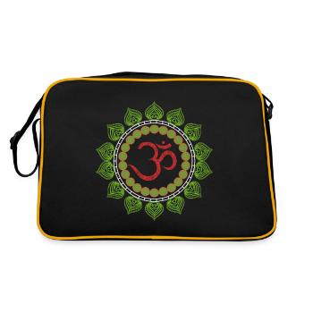 Goa Psychedelic Creative Motif - Retro Bag - black/gold - Back