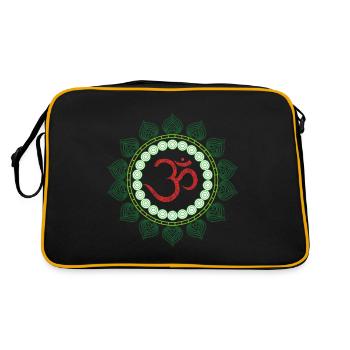 Psychedelic Goamit Om Motif - Retro Bag - black/gold - Back