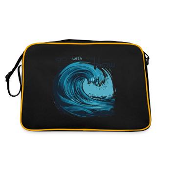 WAVE. OCEAN. GO WITH THE FLOW - Retro Bag - black/gold - Back