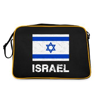 Drapeau d’Israël - Sac Retro - noir/or - Dos