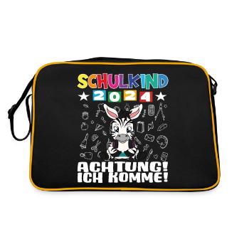Inscription scolaire 2024 de l’école de la rentrée scolaire - Sac Retro - noir/or - Dos