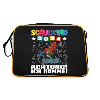 Inscription scolaire 2024 de l’école de la rentrée scolaire - Sac Retro - noir/or - Dos