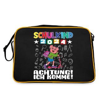 Inscription scolaire 2024 de l’école de la rentrée scolaire - Sac Retro - noir/or - Dos