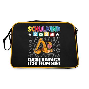 School Child 2024 School Enrollment Back to School - Retro Bag - black/gold - Back