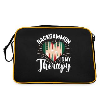 Backgammon Is My Therapy Tabletop Dice Game - Retro Bag - black/gold - Back