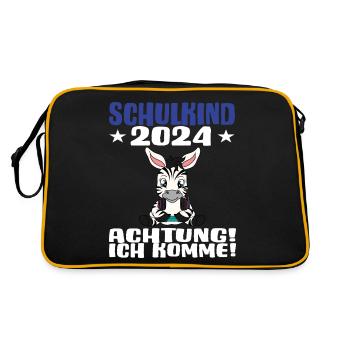 Inscription scolaire 2024 de l’école de la rentrée scolaire - Sac Retro - noir/or - Dos