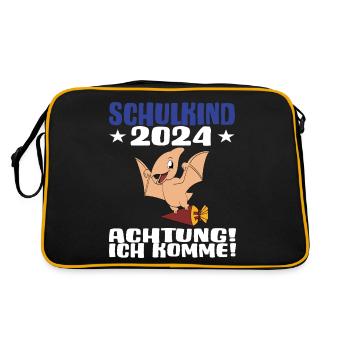 Inscription scolaire 2024 de l’école de la rentrée scolaire - Sac Retro - noir/or - Dos