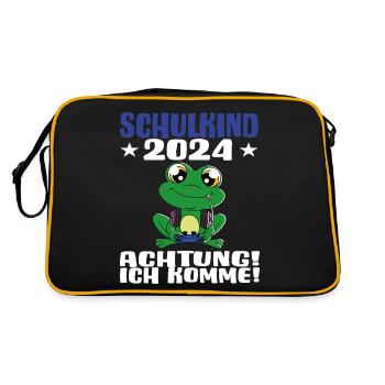 Inscription scolaire 2024 de l’école de la rentrée scolaire - Sac Retro - noir/or - Dos