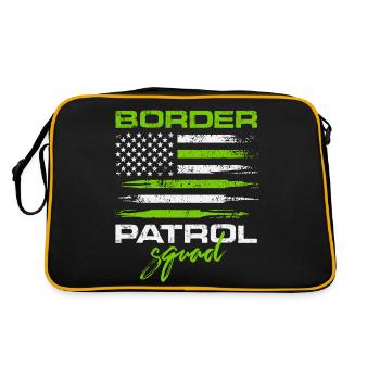 Border Patrol Squad Usa Patriotism Frontier - Retro Bag - black/gold - Back