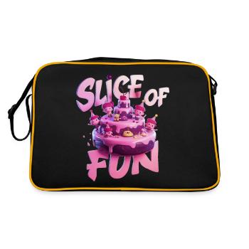UN GÂTEAU, UNE TRANCHE DE PLAISIR - Sac Retro - noir/or - Dos